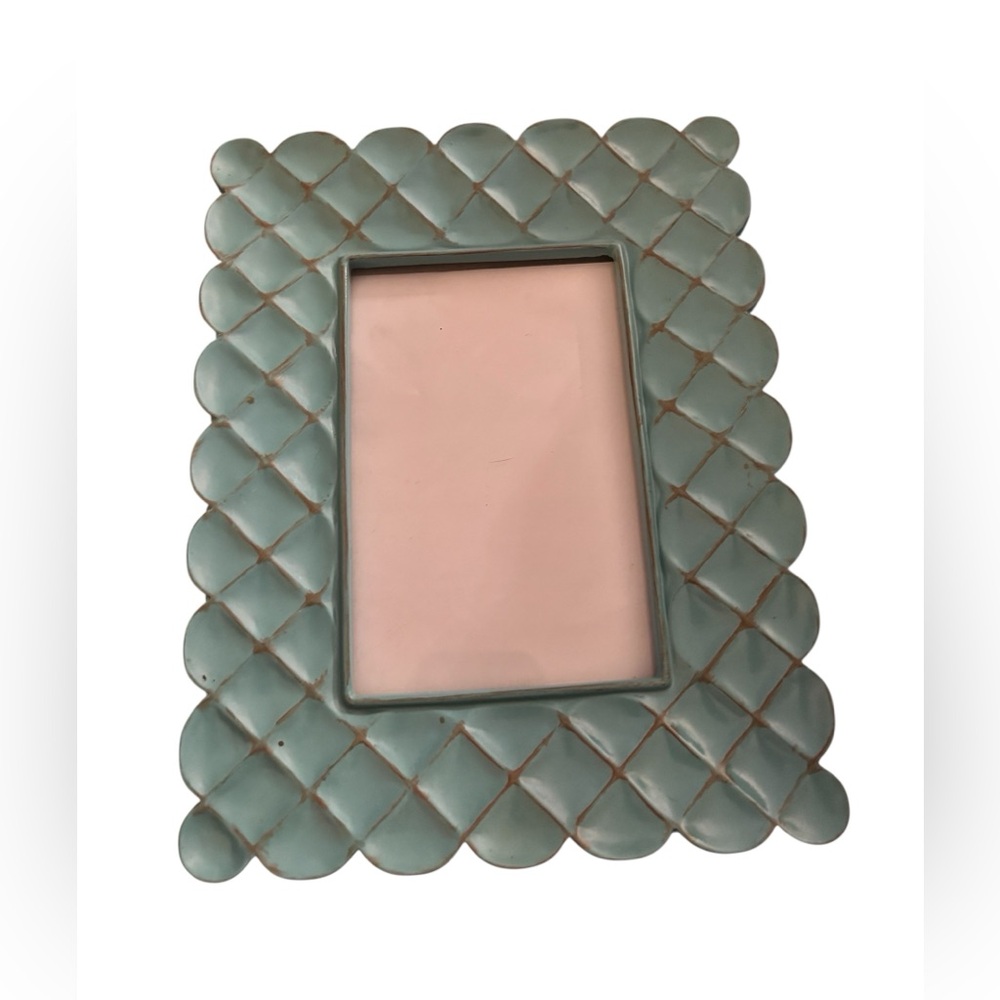 TirquoiseScalloped Picture Frame turquoise Sheffield Home 9.5 x 7.5”